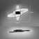 LED ceiling light 3-light Dimmable Modern Oval design with remote control Haak 85cm