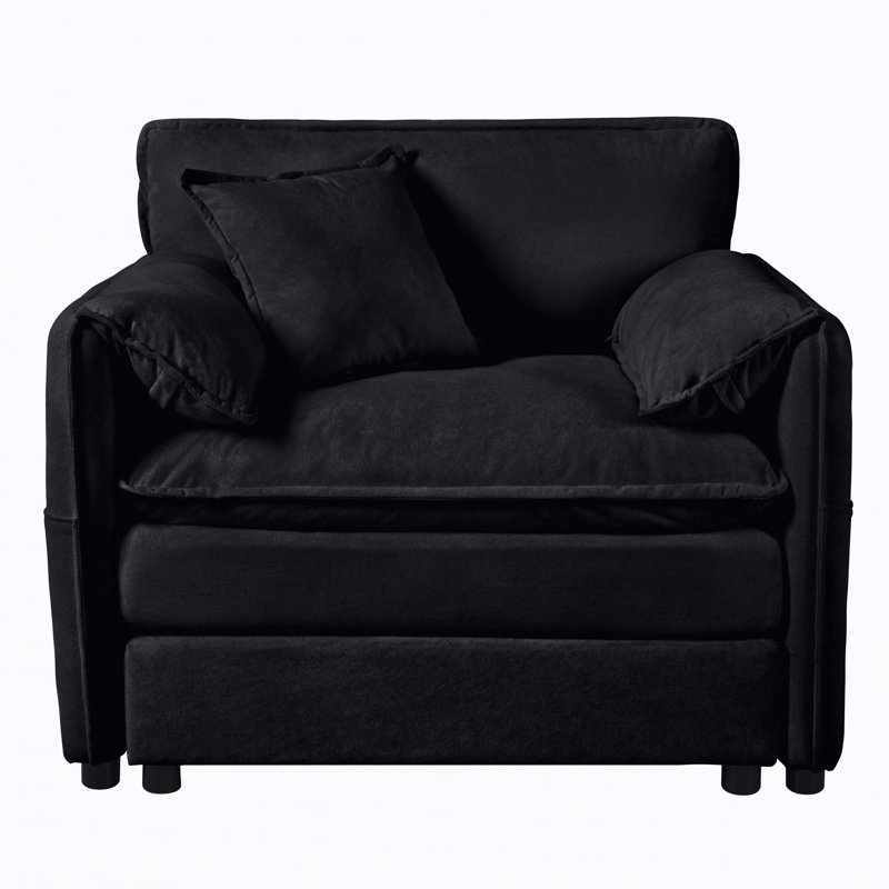 Fauteuil surdimensionné de 41,73 po, fauteuil rembourré moderne avec 1 coussin décoratif, canapé modulaire modulaire pour le salon, canapé de lecture à siège profond pour appartement de chambre à coucher, combinaison de bricolage 