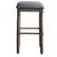 Tabouret en bois rembourré, ensemble de 2