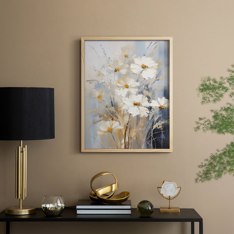 FLORAL Series CCCXX Framed Print - Solid Wood, 15" H x 12" W