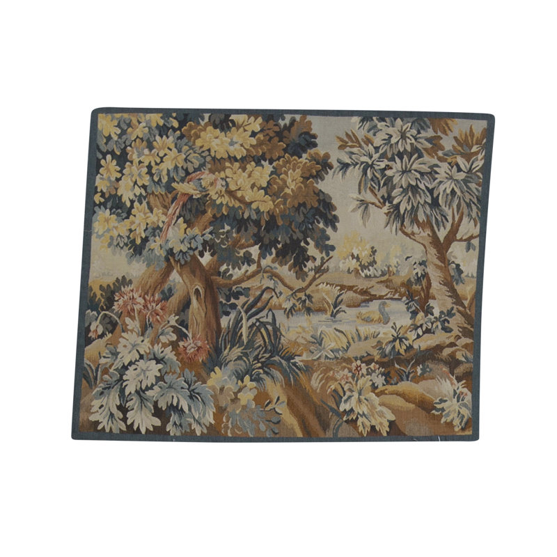 Hand-Knotted High-Quality Brown and Blue Area Rug