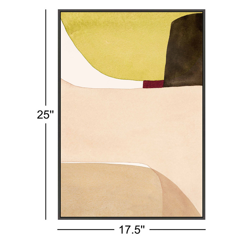 It Is All Neutral by Julia Balfour - Framed Wall Art, Black Picture Framed Canvas, 25" H x 17.5" W x 1.25" D