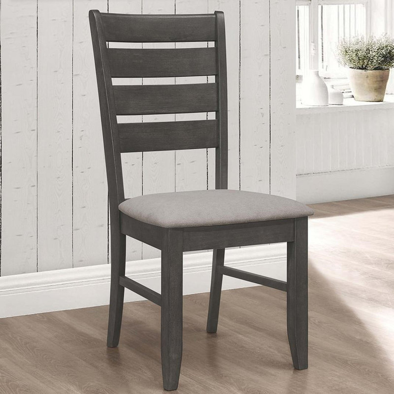Ensemble de 2 chaises de salle à manger avec siège rembourré en tissu