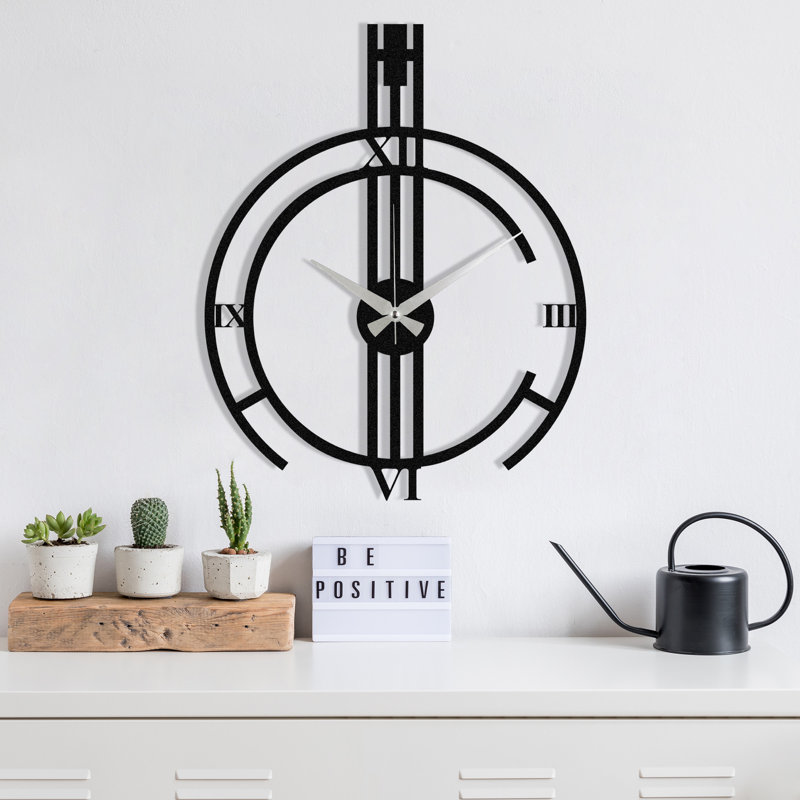 Élégant accessoire mural décoratif en métal noir, 20,9 po x 26,0 po | Fabrication 100% métal, épaisseur: 0,05 pouce | Décoration élégante pour le salon, la chambre à coucher ou le bureau, design durable et accrocheur