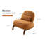 Chaise d'appoint moderne en velours, pieds en bois massif, sièges de salon confortables