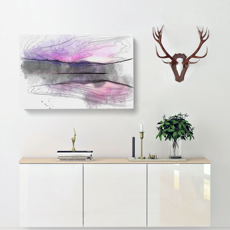 Purple Mountains - Wrapped Canvas, 60cm H x 91cm W x 3cm D