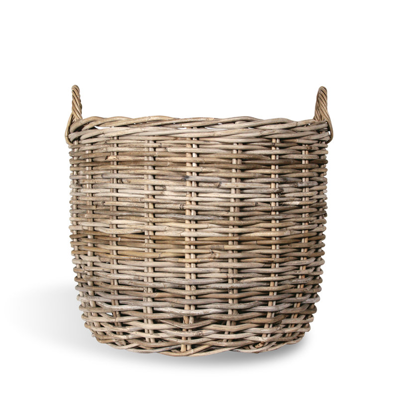 Handmade Rattan Basket With Handles - Set of 3