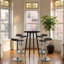 Swivel Upholstered Adjustable Height Counter Stool with Metal Frame