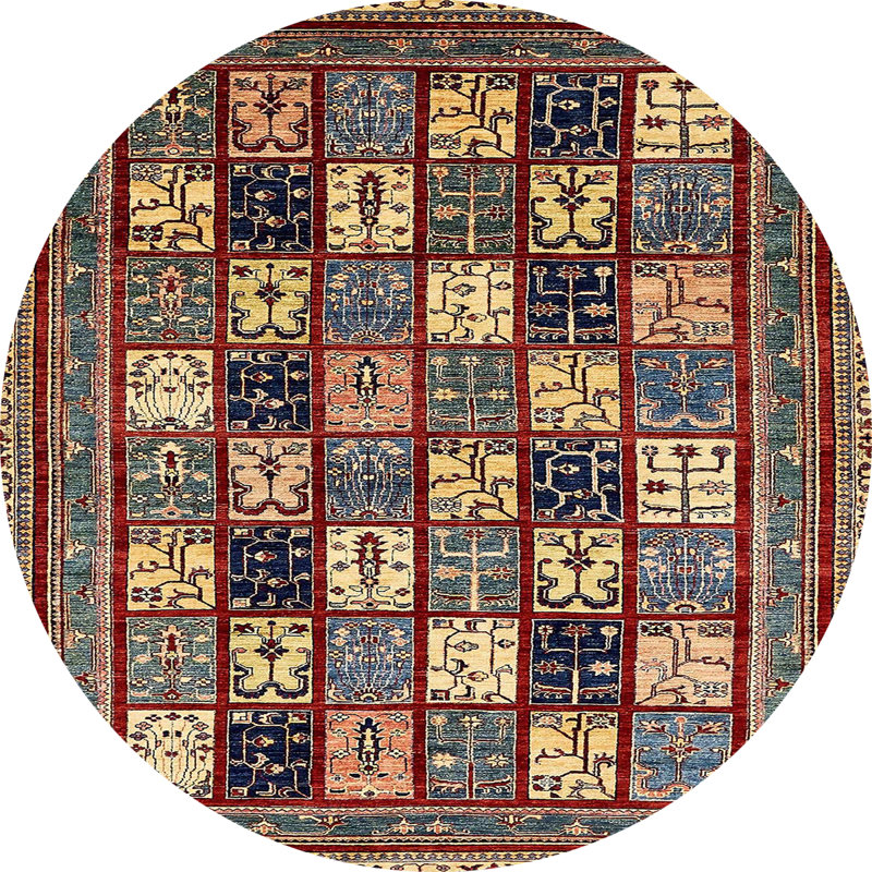 Abstract Indoor Rug, Round 5'