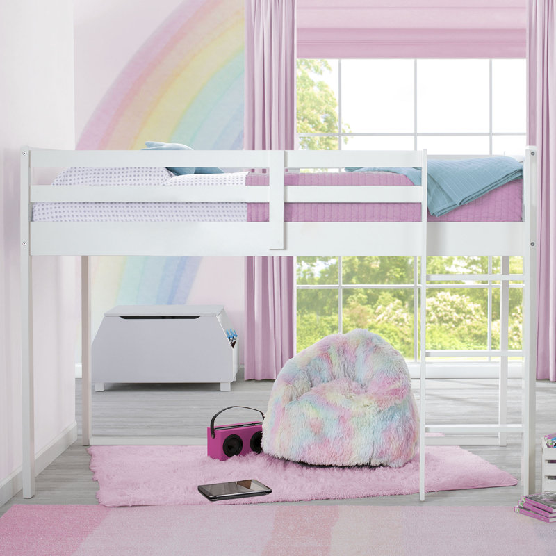 Twin Solid Wood Loft Bed by Delta Children, White