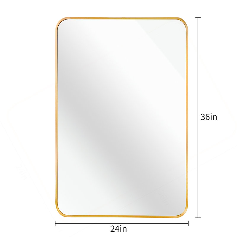 Miroir de salle de bain rectangulaire 24 po x 36 po.