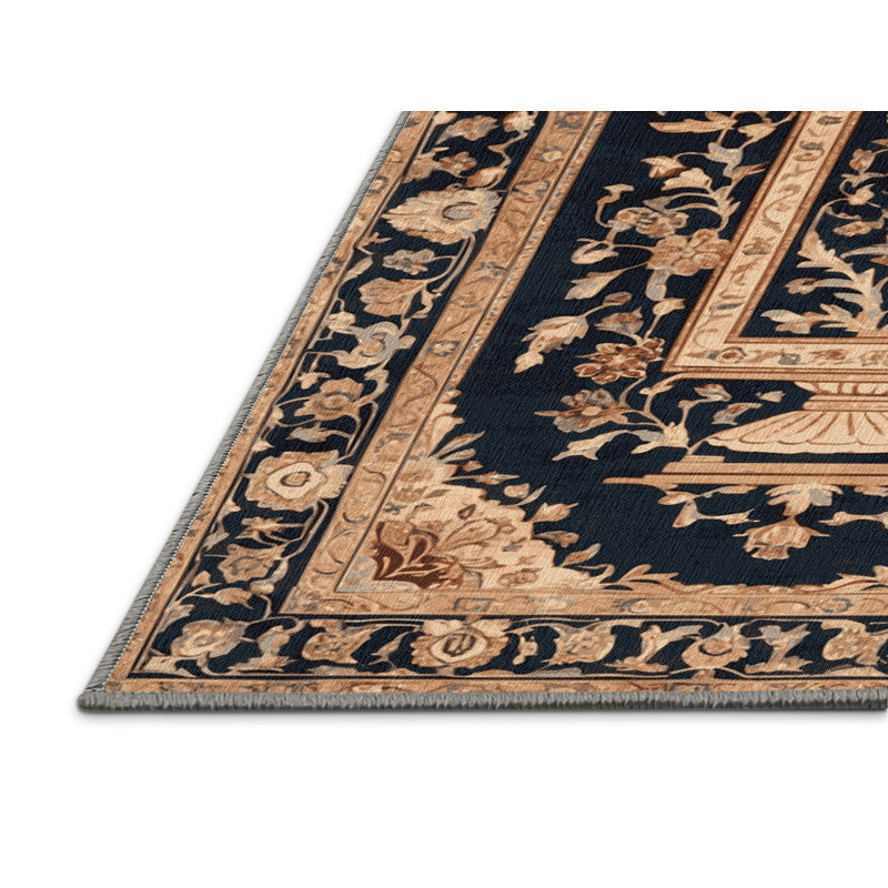 Machine Washable Persian Gray Area Rug, Rectangle 2' x 3'