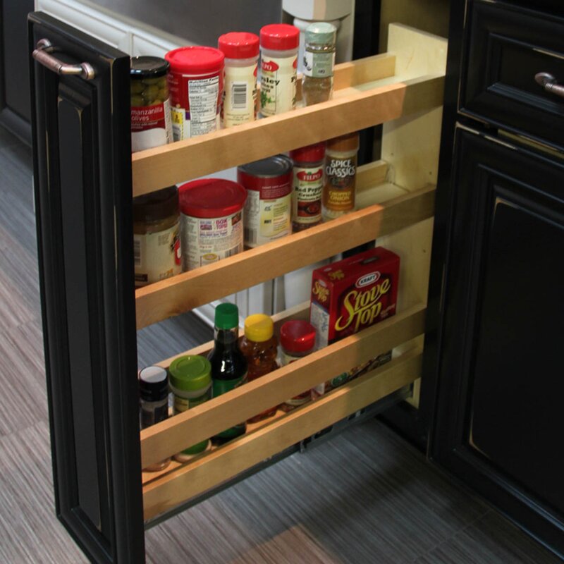 Rebrilliant Charlize Wood Pull Out Pantry & Reviews | Wayfair