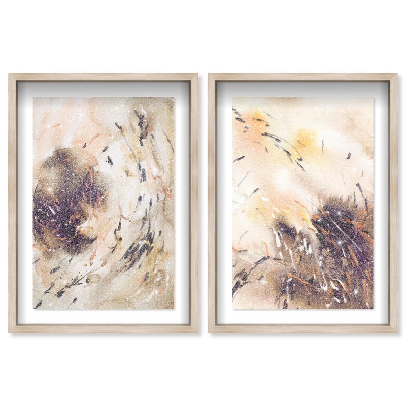 Floating Autumn Set Set by Oliver Gal, 74"H x 50"W, Natural Oak Shadowbox
