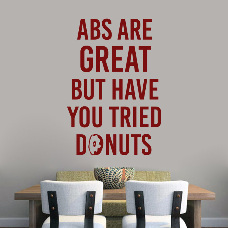 Text & Numbers Non-Wall Damaging Wall Decal, Cranberry