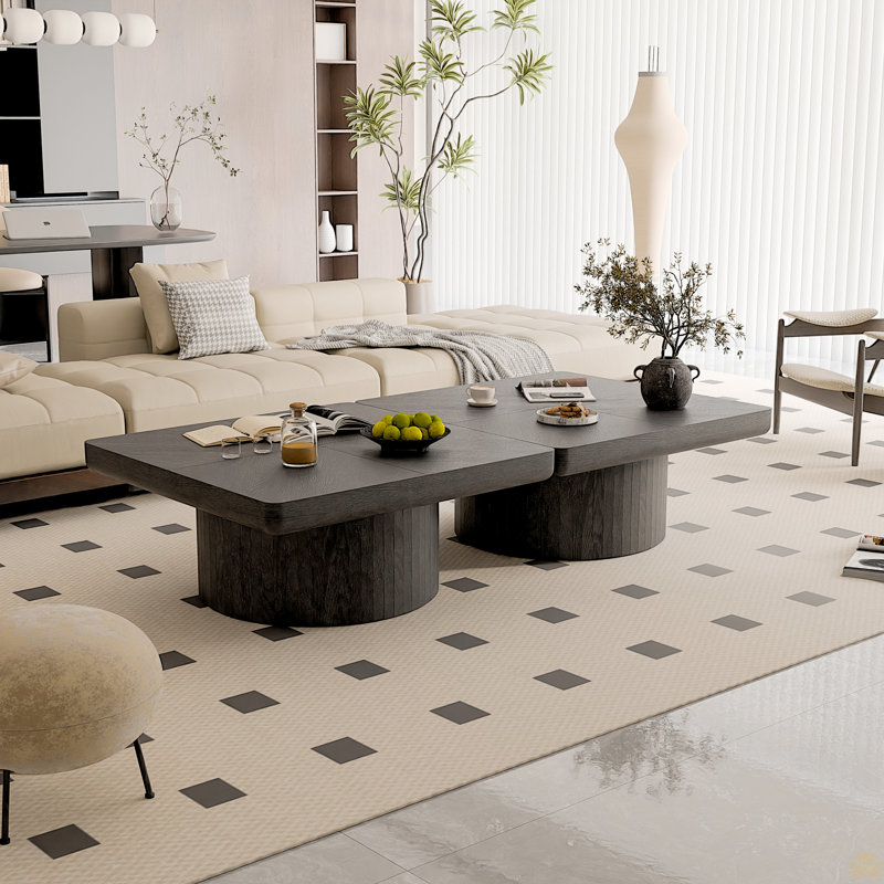 Table basse carrée 34,6 po, Noir