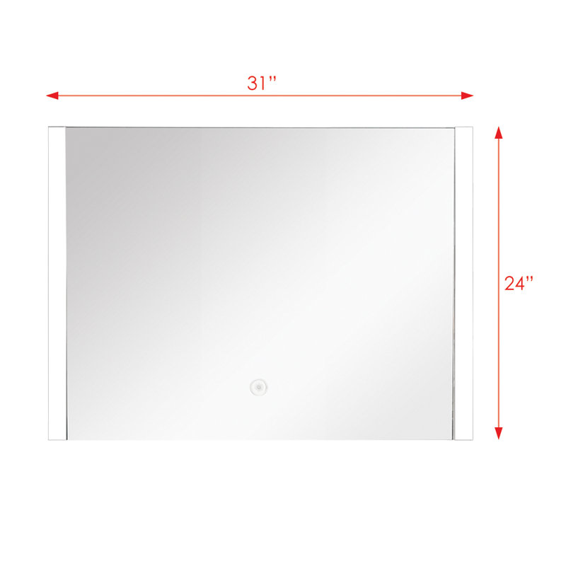 Lorelei Flat Wall Mirror, 24.02" H x 31.5" W