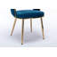 Chaise de salle à manger moderne en velours tissé avec dossier et base en métal Hengming