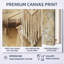 Esprit macramé beige, brun et doré I - Tableau bohème abstrait encadré-1381169482-1563235699