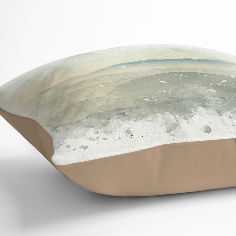 Abstract Square Cushion, 40cm H x 40cm W x 15cm D, Stone