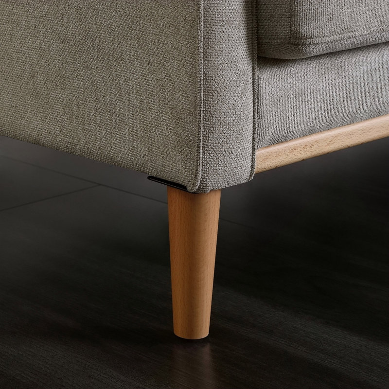 Canapé 2 places Living Space, causeuse avec tissu imperméable crème, charge USB