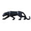 Abstract Panther Statue With Geometric Pattern