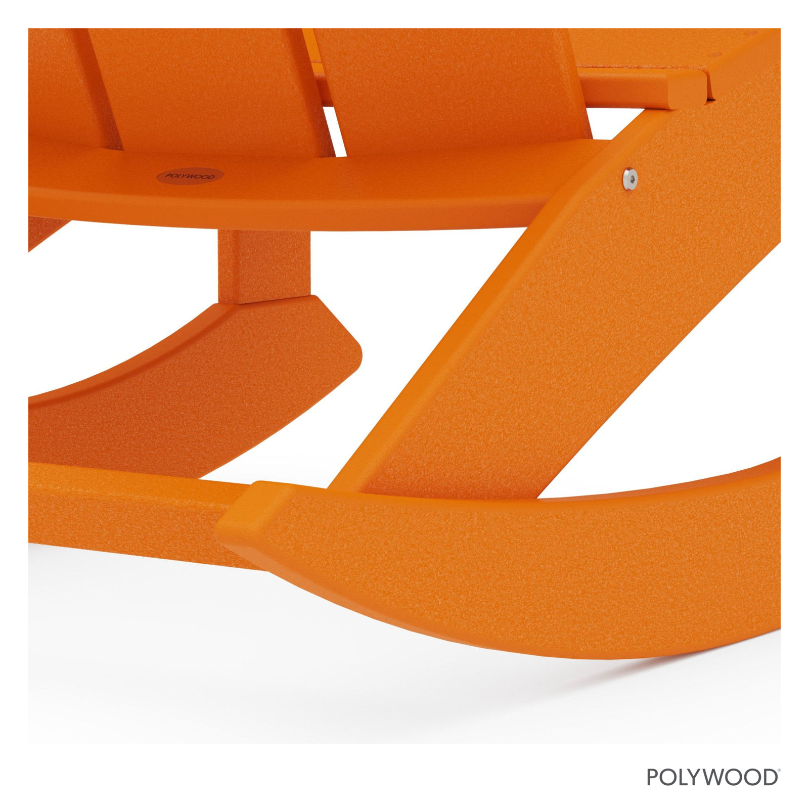 POLYWOOD® Modern Rocking Adirondack Chair, Tangerine