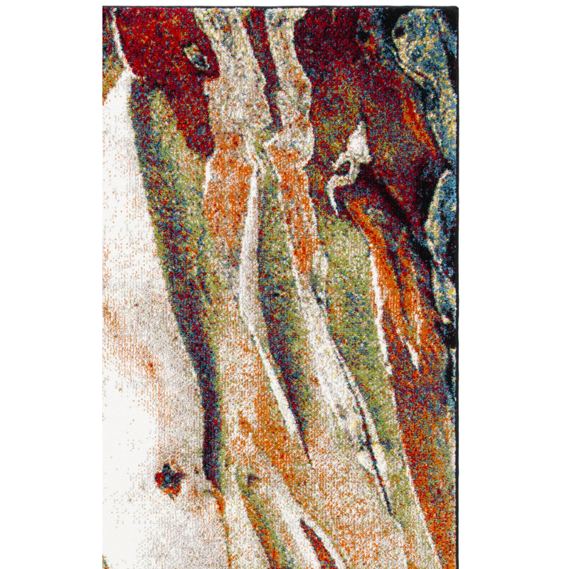 Dowlen Performance Abstract Rug, Rectangle 5 pi 3 po x 7 pi 6 po