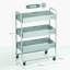 HOMCOM 3 Tier Storage Trolley Storage Cart with Mesh Backets Wheels-1617669178