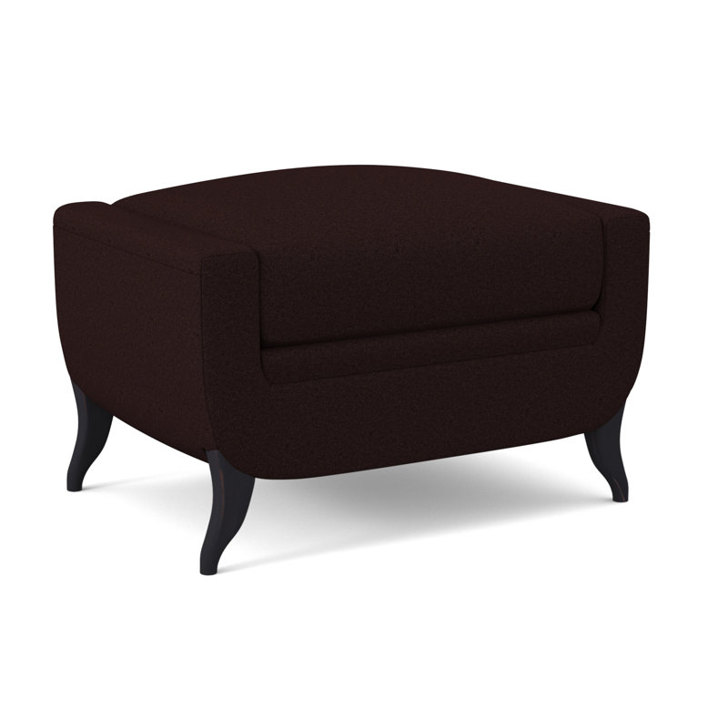 Armstrong Upholstered Ottoman, Vintage Ebony, Margaret Mahogany