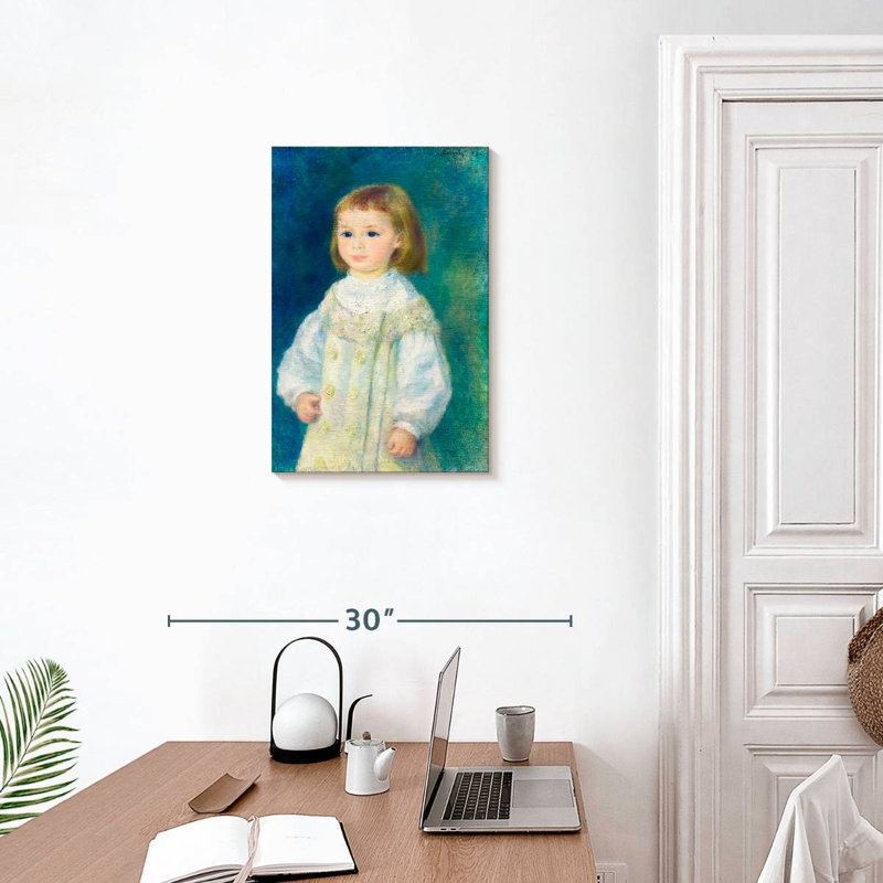 Leisha Lucie Berard enfant en blanc, H 24 po x l 16 po