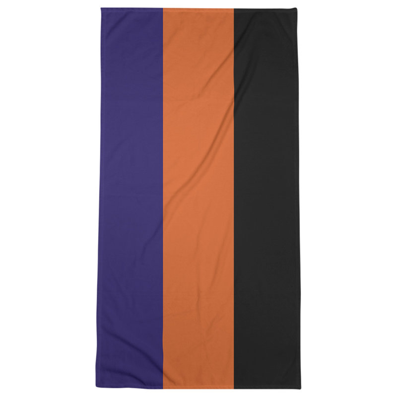 Lightweight Beach Towel, Purple/Orange/Black