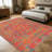 1PC Bohemian Vintage Geometric Floral Mosaic area rugs for Living Room, Soft and Comfortable, Suitable for all seasons, easy-to-maintain, machine washable Indoor floor mat, Under Table Farmhouse suitable for dining area, bedroom, entryway, kitchen,-540042690