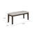 Wogy Dining Bench, Off White Fabric, Brown Wood Legs, 46 Inch
