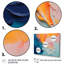 «Blue and Orange Paint Abstract Expression II», peinture abstraite, art mural 5 pièces-274537167