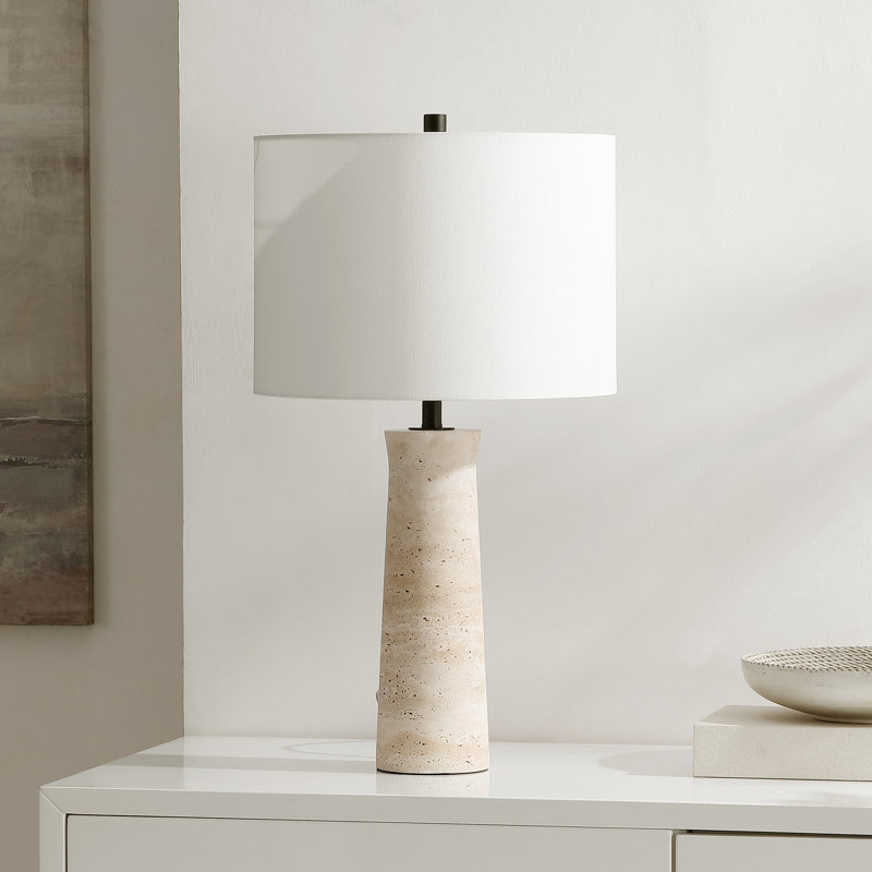 Murano Stone Table Lamp, Ivory