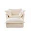 Fauteuil rembourré avec housse avec repose-pieds-1736839787