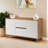 Elegant Console Table, Oak & White Finish, 55.0 x 30.7 x 15.7 Inches | 100% Melamine Coated Chipboard, Thickness: 0.7 Inches | Durable PVC Edgebands, Perfect for Entryway & Living Room Decor, Modern Design