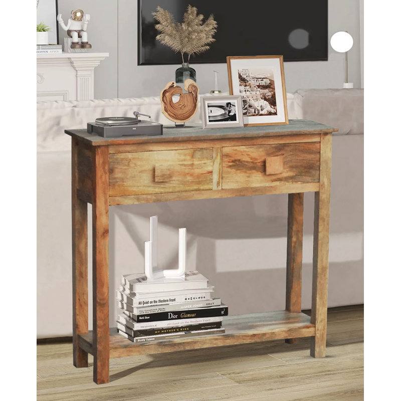 Emerson 80cm Solid Wood Console Table, Light Wood