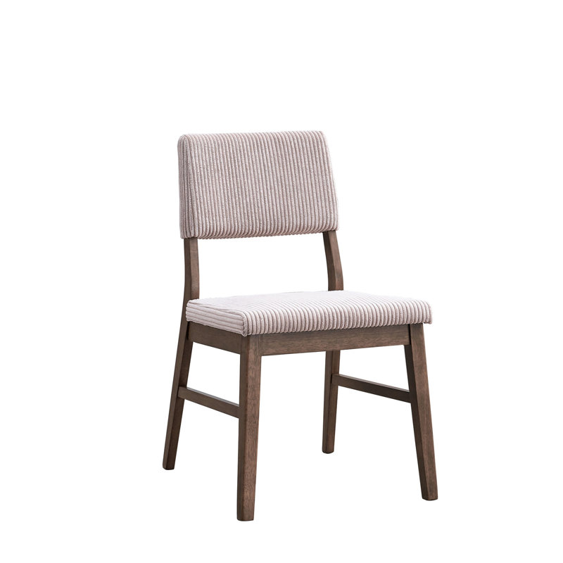 Chaises d'appoint rembourrées en velours côtelé mauve en noyer (2), style scandinave, plancher de 13 po, capacité de poids de 220 lb (2) en velours côtelé rembourré de mousse, hauteur de siège de 19 po, profondeur de produit de 23,99 po