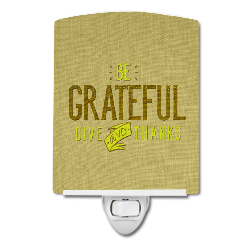 Be Grateful Give Thanks Ceramic Night Light