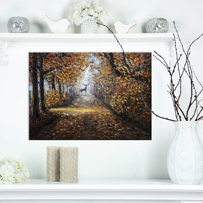 Reproduction d'animaux sur toile tendue, "Deer in the Park"