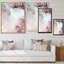 Marbre gris et rose, ondulations d'art II - reproduction d'art moderne sur toile-1103164699-1103164783