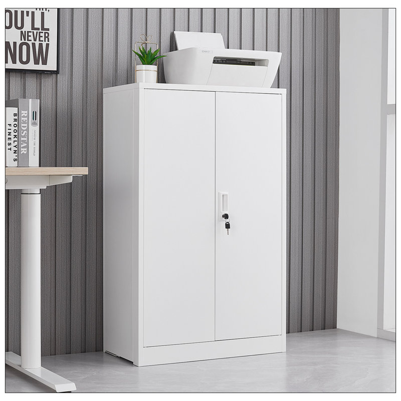 Bergwall Steel 2 - Door Accent Cabinet Metal Storage Cabinet with Locking Doors and Adjustable Shelf, Folding Filing Storage Cabinet , Folding Storage Locker Cabinet for Home Office,School,Garage