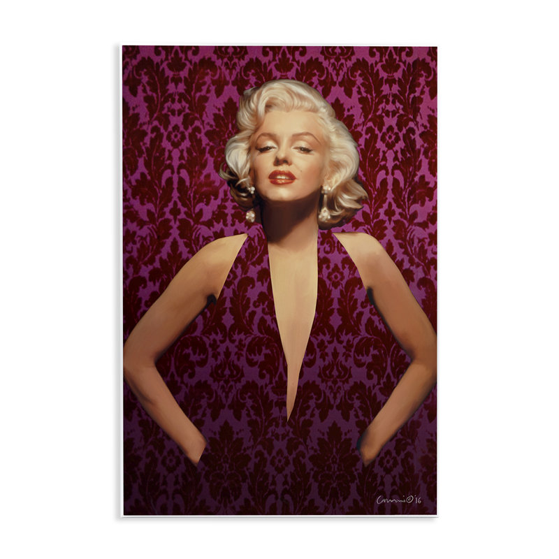 Art mural victorien à motif mural Marilyn par Jadei, H 19 po x l 13 po