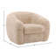 Caitlin Polyester Faux Fur Occasional Chair, Cream