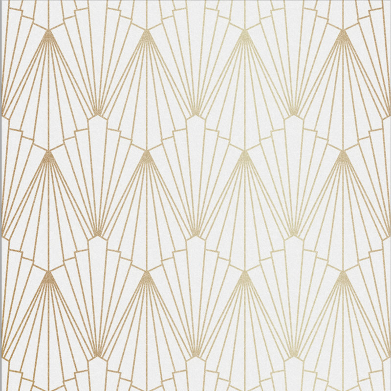 Rene Geometric Metallic Wallpaper Double Roll, Shimmer