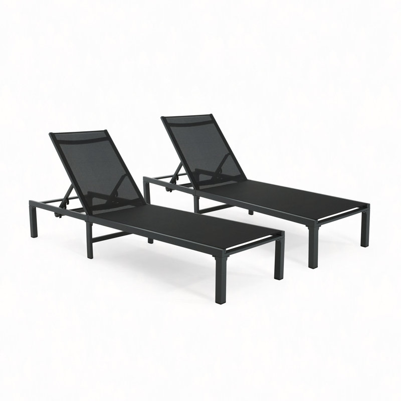 Chaise longue d'extérieur (ensemble de 2)