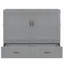 Lit escamotable double avec ports USB, grands tiroirs et amp; Poignées en métal - Gris (robuste et peu encombrant)