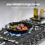 Plaque de cuisson au gaz 30 po GASland en émail noir avec 5 brûleurs, convertible au gaz naturel / GPL, certifié CSA-127419053
